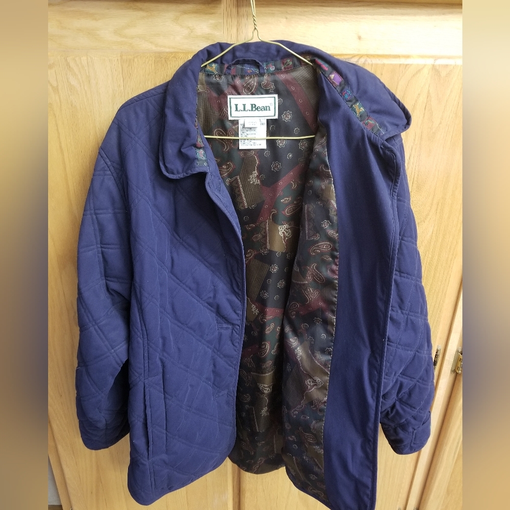 L.L. Bean Women's Deep Blue Quilted Puffer Coat